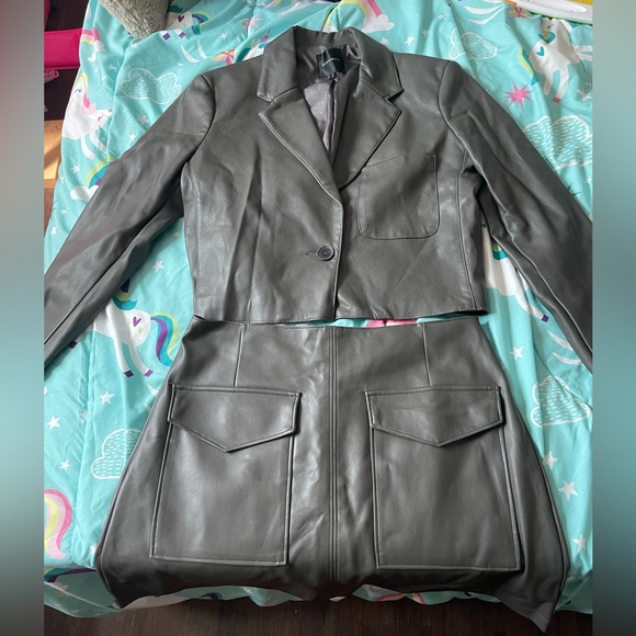 Dynamite Jackets & Blazers - Adorable Dynamite faux leather set!